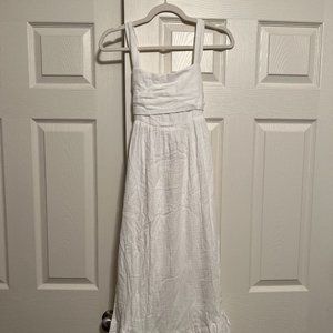 Maxi White Linen Dress